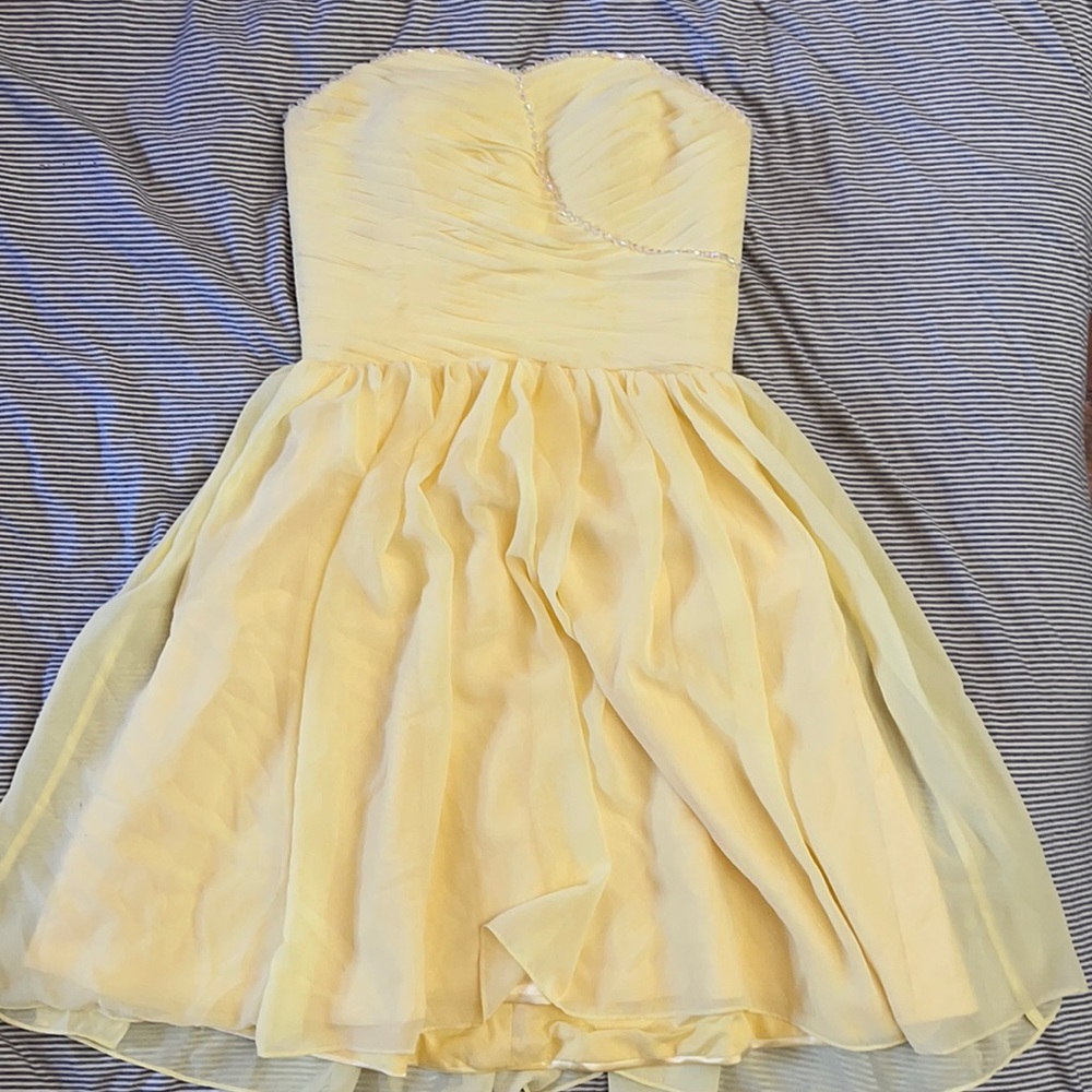 Yellow bridesmaids dress